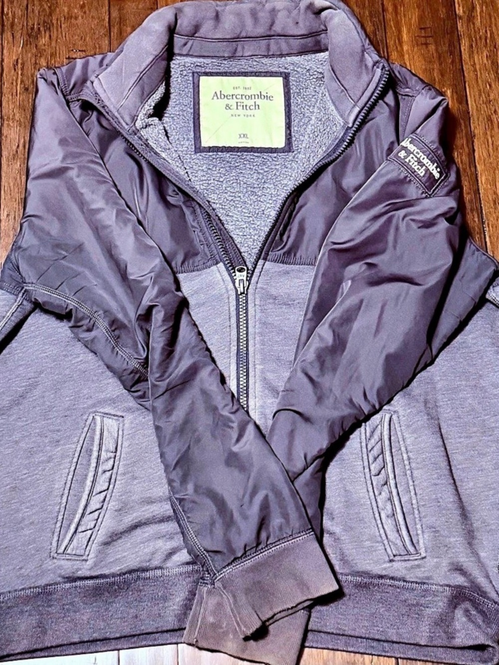 Abercrombie & Fitch Purple Bomber Jacket Size XXL Like New